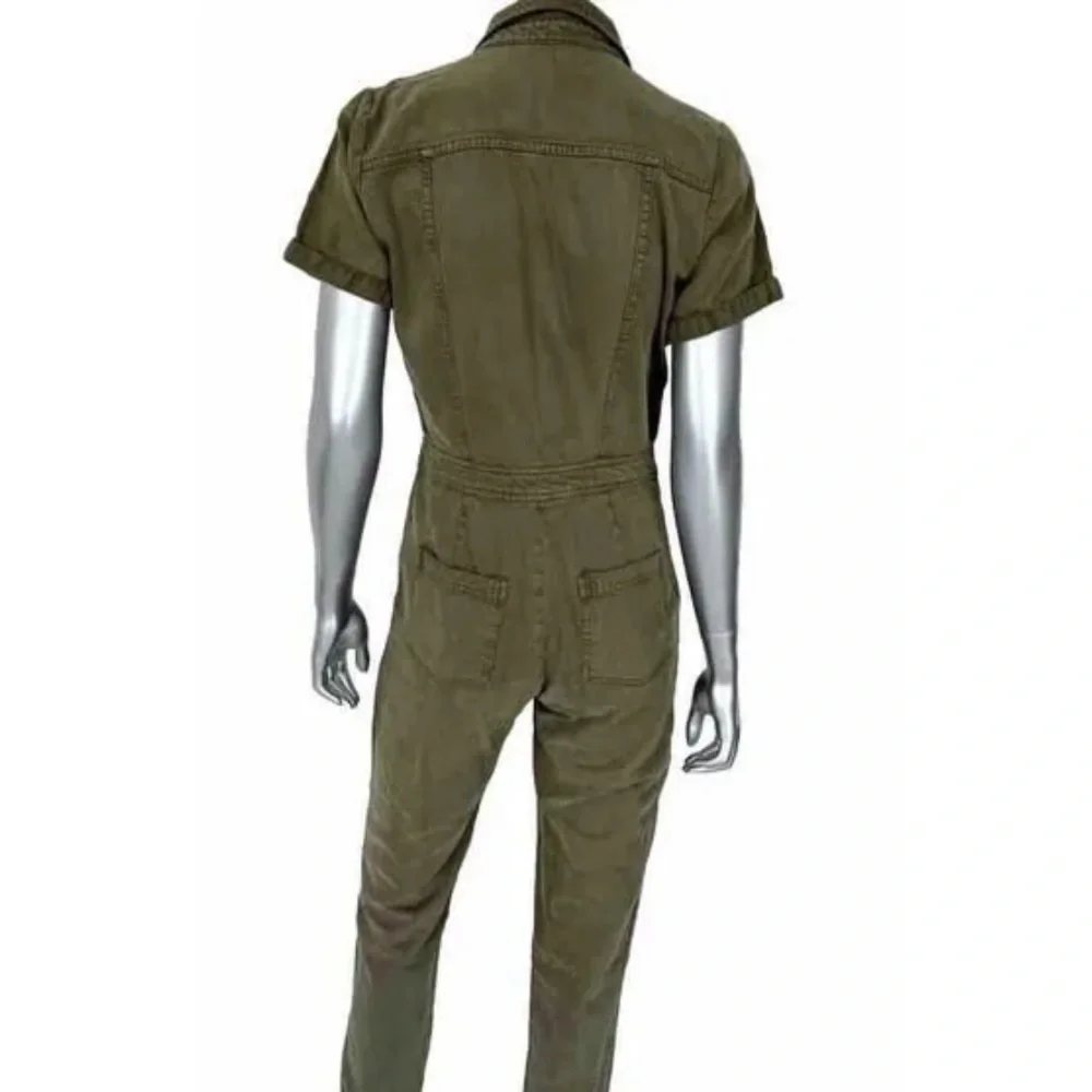 YFB green short sleeve coveralls - Picture 3 of 4